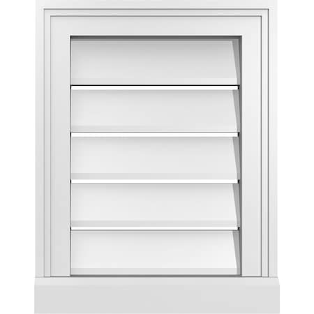 Ekena Millwork Vertical Surface Mount PVC Gable Vent: Functional, w/ 2"W x 2"P Brickmould Sill Frame, 14"W x 18"H GVPVE14X1803SF